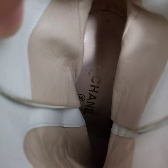 Vintage Chanel Square Toe Leather Ankle Boots - Picture 9 of 11